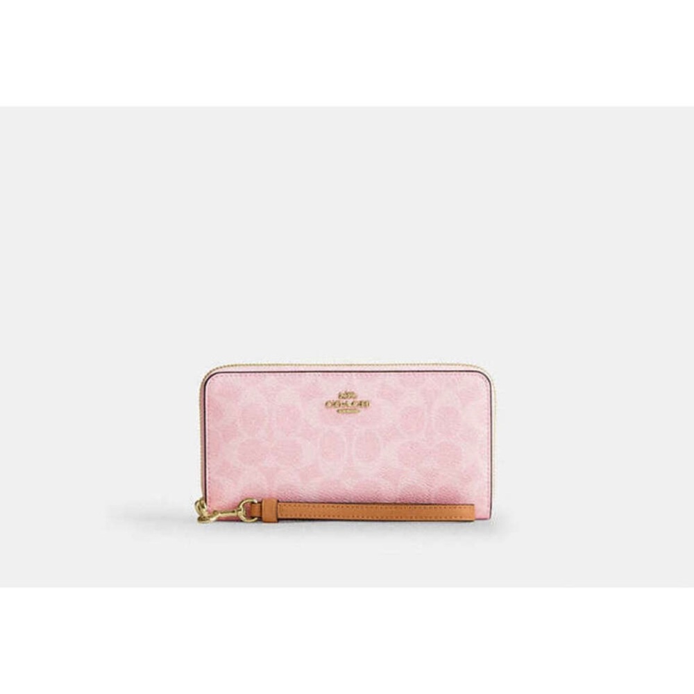 Coach Powder Pink Signature Large Zip Around Wallet and Umbrella 🌸 - Picture 3 of 5